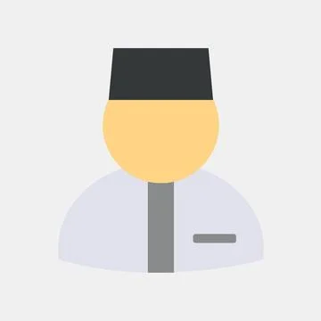 Icon moslem man. Islamic elements of Ramadhan, Eid Al Fitr, Eid Al Adha. Ic.. Stock Illustration