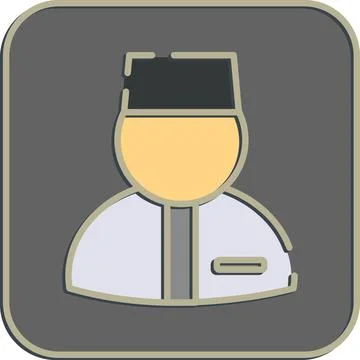Icon moslem man. Islamic elements of Ramadhan, Eid Al Fitr, Eid Al Adha. Ic.. Illustrazione stock