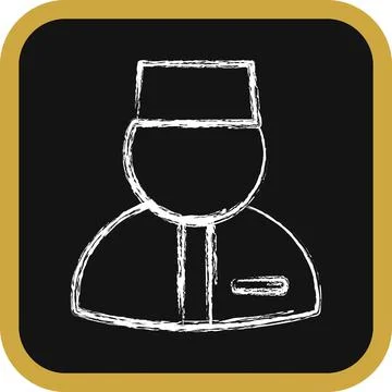 Icon moslem man. Islamic elements of Ramadhan, Eid Al Fitr, Eid Al Adha. Ic.. Illustrazione stock