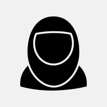 Icon moslem woman. Islamic elements of Ramadhan, Eid Al Fitr, Eid Al Adha. .. Stock Illustration