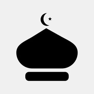 Icon mosque domes. Islamic elements of Ramadhan, Eid Al Fitr, Eid Al Adha. .. Illustrazione stock