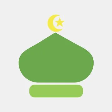 Icon mosque domes. Islamic elements of Ramadhan, Eid Al Fitr, Eid Al Adha. .. イラスト素材