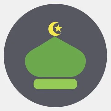 Icon mosque domes. Islamic elements of Ramadhan, Eid Al Fitr, Eid Al Adha. .. イラスト素材