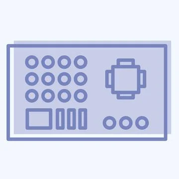 Icon Motherboard. suitable for Computer Components symbol. two tone style. si イラスト素材