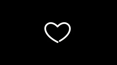 This icon motion black heart shape on a white background is suitable for so.. Stock Footage 285050427