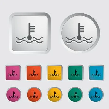 Icon of motor temperature. Stock Illustration