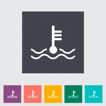 Icon of motor temperature. Stock Illustration