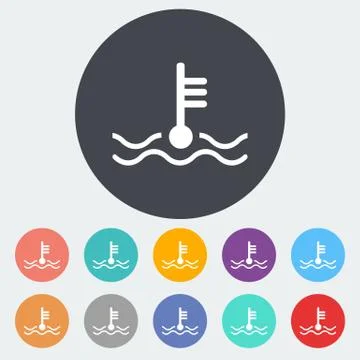Icon of motor temperature. Stock Illustration