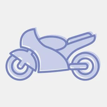 Icon motorcycle. Transportation elements. Icons in two tone style. Good for.. Illustrazione stock