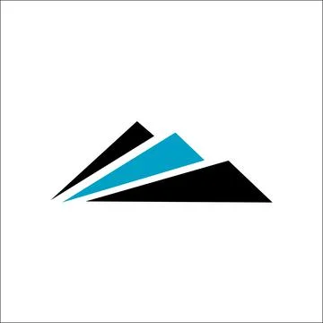 Icon of Mountains abstract logo vector design Stock Illustration