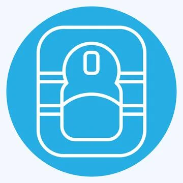 Icon Mouse Pad. related to Computer symbol. blue eyes style. simple design .. Stock Illustration