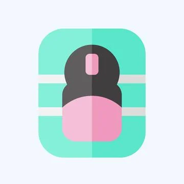 Icon Mouse Pad. related to Computer symbol. flat style. simple design edita.. Stock Illustration