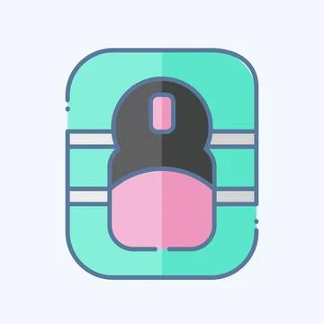 Icon Mouse Pad. related to Computer symbol. doodle style. simple design edi.. Stock-Illustration