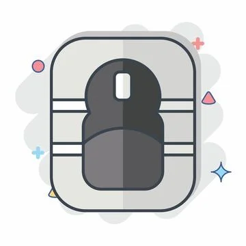 Icon Mouse Pad. related to Computer symbol. comic style. simple design edit.. Illustrazione stock