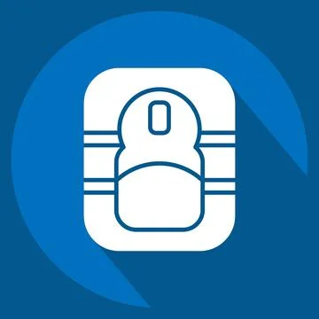 Icon Mouse Pad. related to Computer symbol. long shadow style. simple desig.. Stock-Illustration