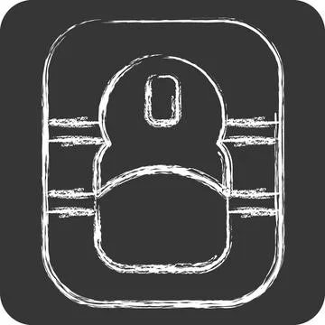 Icon Mouse Pad. related to Computer symbol. chalk Style. simple design edit.. Illustrazione stock