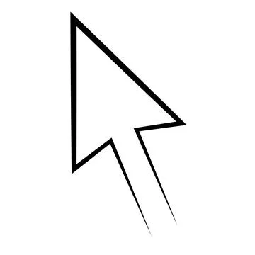 Icon mouse pointer, cursor vector arrow, computer point line arrowhead Stock Illustration