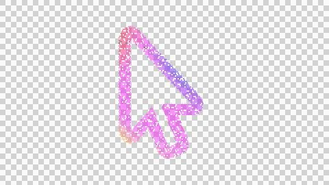 Icon mouse pointer is made up of LED square shapes. There are bright diodes and 스톡 일러스트