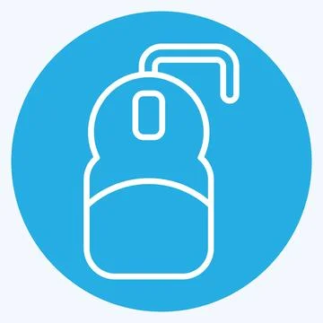 Icon Mouse. related to Computer symbol. blue eyes style. simple design edit.. Stock Illustration
