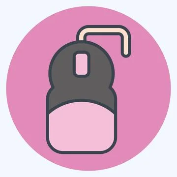 Icon Mouse. related to Computer symbol. color mate style. simple design edi.. Stock-Illustration