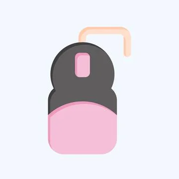 Icon Mouse. related to Computer symbol. flat style. simple design editable... Illustrazione stock