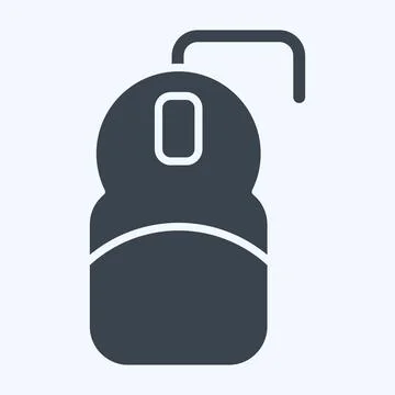 Icon Mouse. related to Computer symbol. glyph style. simple design editable.. Stock Illustration