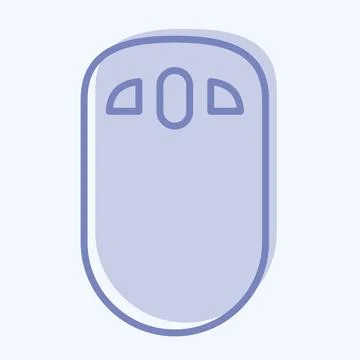 Icon Mouse. suitable for Computer Components symbol. two tone style. simple d Illustrazione stock