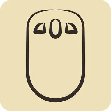 Icon Mouse. suitable for Computer Components symbol. hand drawn style. simp.. Stock Illustration