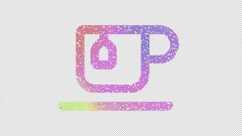 Icon mug tea is made up of LED square shapes that shimmer and flicker. There are Stock Footage 298156769