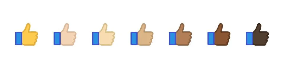 Like icon. Multicolor thumbs-up gesture vector used for feedback and positi.. 库存插图