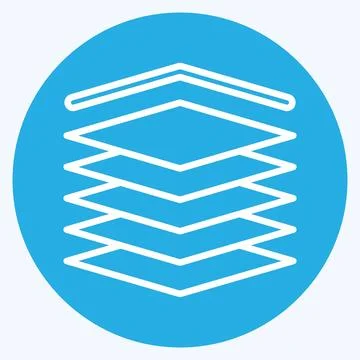 Icon Multilayers. related to Machine Learning symbol. blue eyes style. simp.. 스톡 일러스트