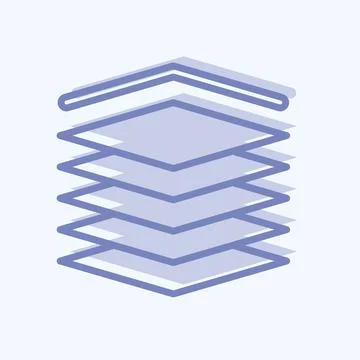 Icon Multilayers. related to Machine Learning symbol. two tone style. simpl.. イラスト素材