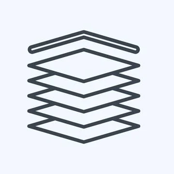 Icon Multilayers. related to Machine Learning symbol. line style. simple de.. 스톡 일러스트