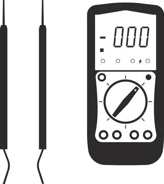 The icon of multimetric equipment. Flat vector illustration. Stock Illustration