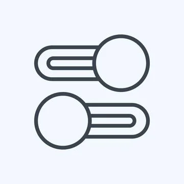 Icon Multiple Switches. suitable for web interface symbol. line style. simple Stock Illustration