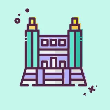 Icon Museo Peina Sofia. related to Spain symbol. MBE style. simple design e.. イラスト素材