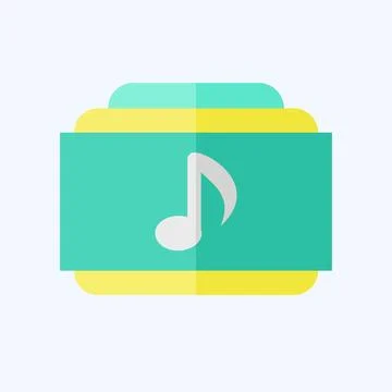Icon Music Folder. related to Instruments symbol. flat style. design editable イラスト素材