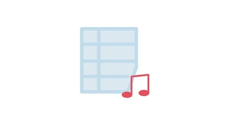 Icon of music notes, symbolizing musical composition and sound. Stock Footage 333233302