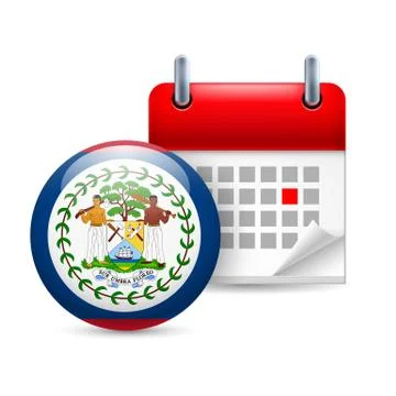 Icon of National Day in Belize Stock Illustration