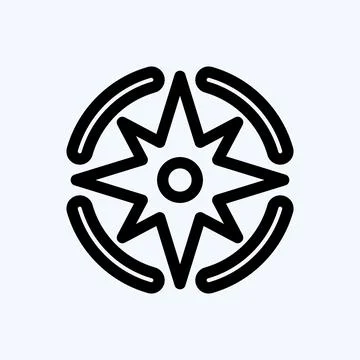 Icon Navigation. suitable for Startup symbol. line style. simple design edita Stock Illustration