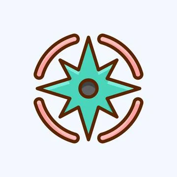 Icon Navigation. suitable for Startup symbol. flat style. simple design edita Illustrazione stock