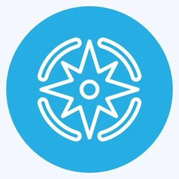 Icon Navigation. suitable for Startup symbol. blue eyes style. simple design  스톡 일러스트