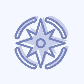 Icon Navigation. suitable for Startup symbol. two tone style. simple design e Stock Illustration