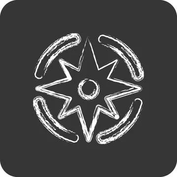 Icon Navigation. suitable for Startup symbol. chalk Style. simple design ed.. Stock Illustration