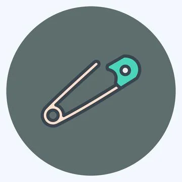 Icon Needlework. suitable for education symbol. color mate style. simple desi Illustrazione stock