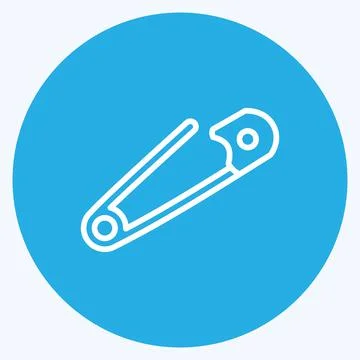Icon Needlework. suitable for education symbol. blue eyes style. simple desig Stock Illustration