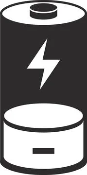 The icon of the negative battery level. Flat vector illustration. Stock Illustration