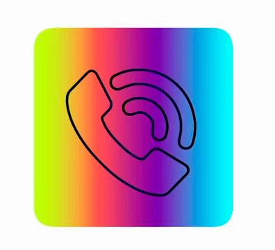 Icon neon ringing phone. Stock Illustration