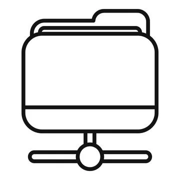 Icon of a network folder sharing concept Stock Illustration