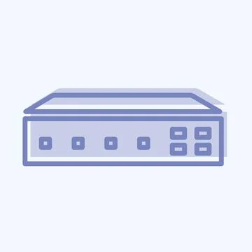 Icon Networking Switch - Two Tone Style,Simple illustration,Editable stroke Stock Illustration